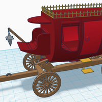 Small Old Stagecoach / Chariot 3D Printing 124909