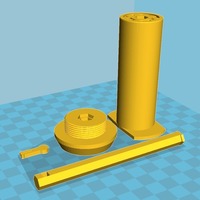 Small Wanhao Duplicator 6 Filament Spool Holder with printed bearings  3D Printing 125026