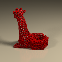 Small GIRAFFE CANDLE HOLDER 3D Printing 125074