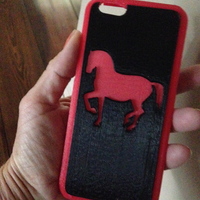 Small iPhone case Horse 2 part 3D Printing 125159