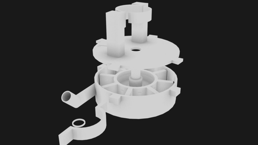 Impeller Pump top Mountable motor 3D Print 125700 Impeller Pump top Mountable motor 3D Print 125700