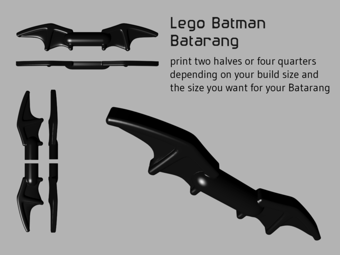 Lego Batman - Batarang 3D Print 125783