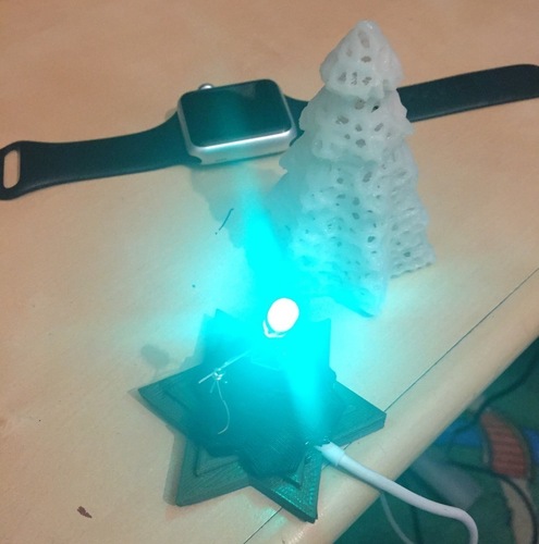 AppleWatch Charger Powered LED Christmas Tree 3D Print 126127