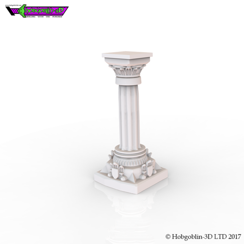 HG3D Dungeon Pillar - 28mm 3D Print 126182 HG3D Dungeon Pillar - 28mm 3D Print 126182