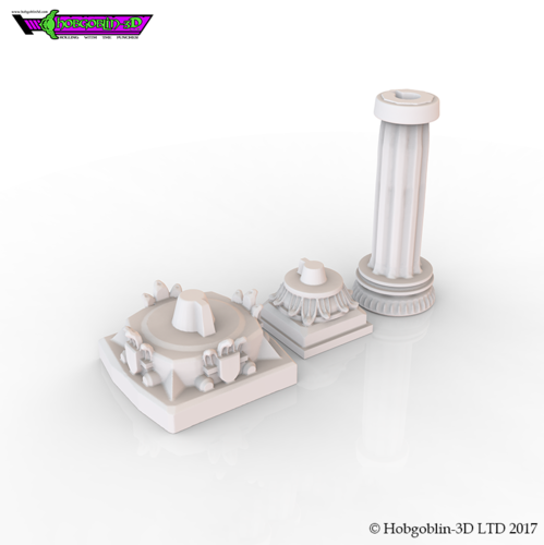 HG3D Dungeon Pillar - 28mm 3D Print 126183 HG3D Dungeon Pillar - 28mm 3D Print 126183