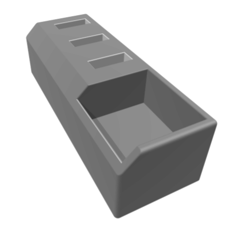 Desk holder for 3 USBs ans some SD Card or gadgets 3D Print 126541 Desk holder for 3 USBs ans some SD Card or gadgets 3D Print 126541