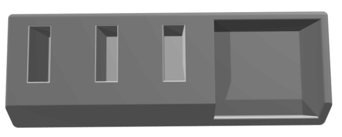 Desk holder for 3 USBs ans some SD Card or gadgets 3D Print 126543 Desk holder for 3 USBs ans some SD Card or gadgets 3D Print 126543