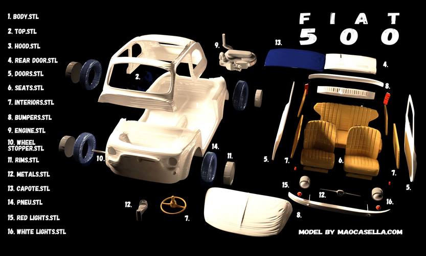 Italian Sixties  Car Model 3D Print 12658
