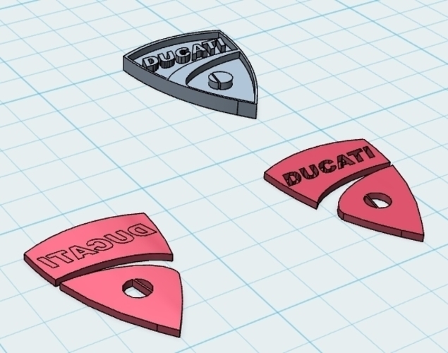 3D Ducati logo badge 3D Print 126620