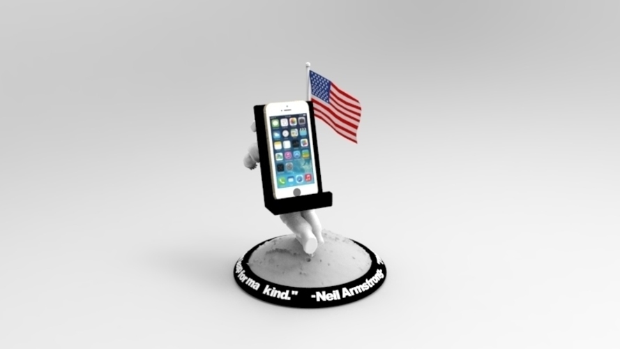 Astronaut Smart Phone Stand (Neil Armstrong) 3D Print 126743