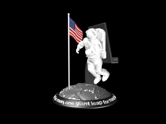 Astronaut Smart Phone Stand (Neil Armstrong) 3D Print 126745