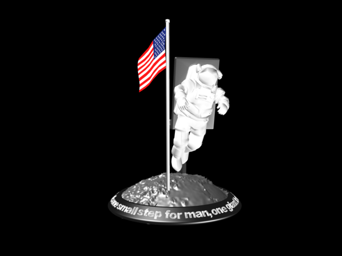 Astronaut Smart Phone Stand (Neil Armstrong) 3D Print 126746