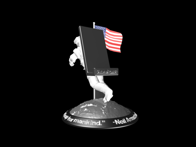 Astronaut Smart Phone Stand (Neil Armstrong) 3D Print 126750