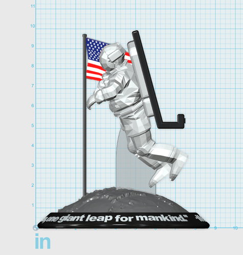 Astronaut Smart Phone Stand (Neil Armstrong) 3D Print 126755