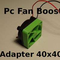Small PC Fan Pressure Boost Adapter 40x40x10mm 3D Printing 126994