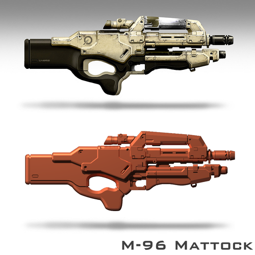 M-96 Mattock Heavy Rifle 1:1 scale 3D Print 127148