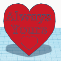 Small "Always Yours" heart stand 3D Printing 127154