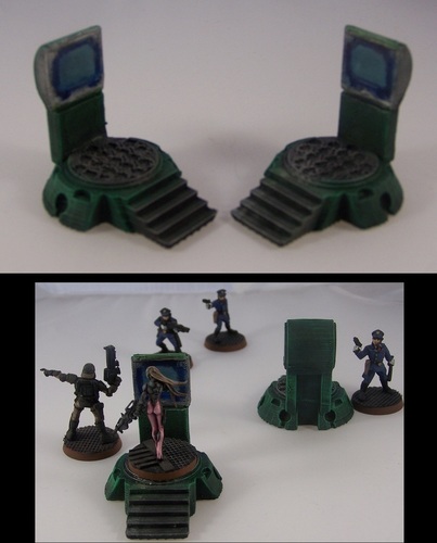 Teleporter Pads in 15mm Scale 3D Print 1273