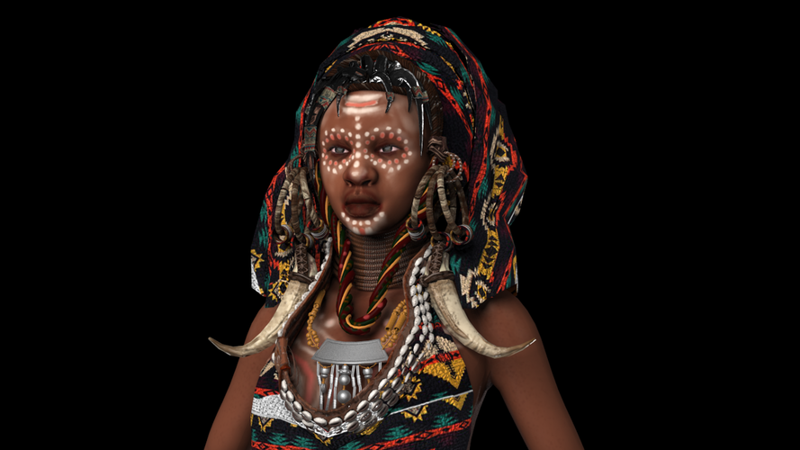 Tribal girl 3D Print 127335