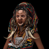 Small Tribal girl 3D Printing 127335