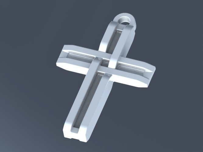 2.25" Cross Pendant  3D Print 12747