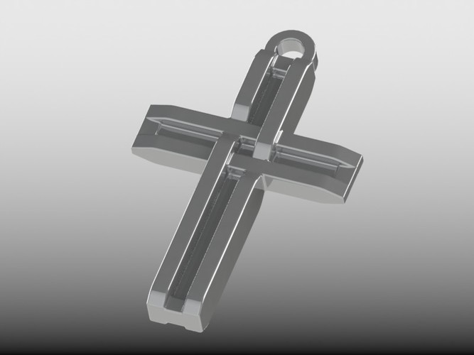 2.25" Cross Pendant  3D Print 12751