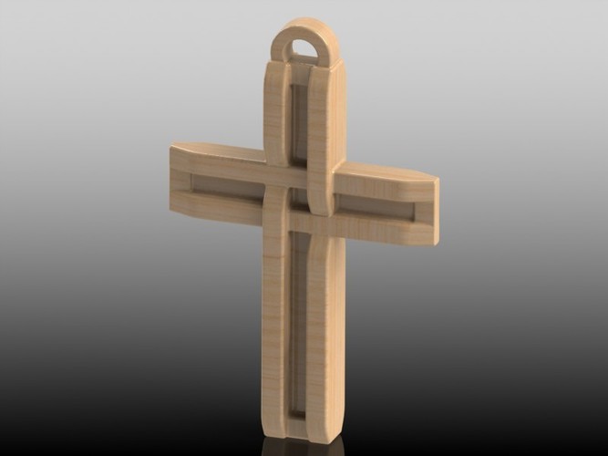 2.25" Cross Pendant  3D Print 12754