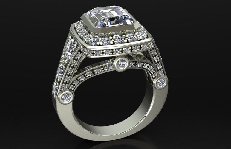 Diamond Ring Jewelry 3D Print 127927