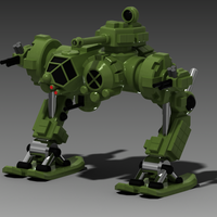 Small Russian Heavy Mech "Toad" (Zhaba) 3D Printing 128480