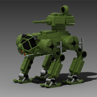 Small Russian Walking Troops Carrier "Lynx" (Rys) 3D Printing 128713