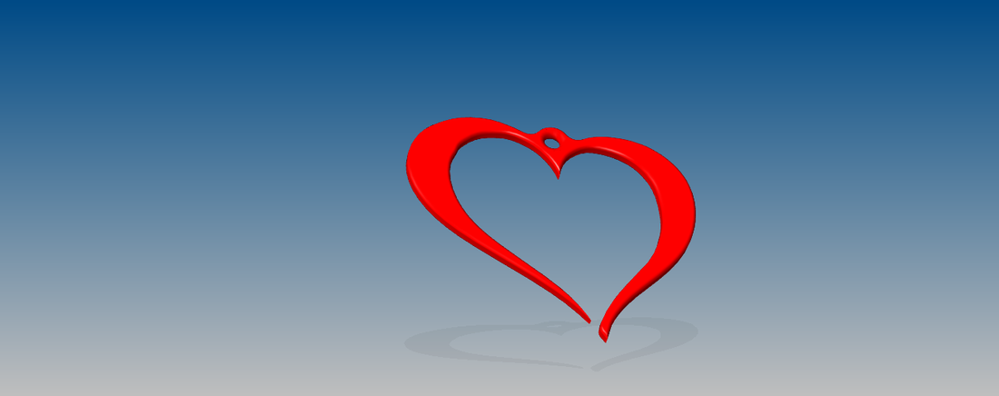 Pendant For Valentine's Day 3D Print 128797 Pendant For Valentine's Day 3D Print 128797
