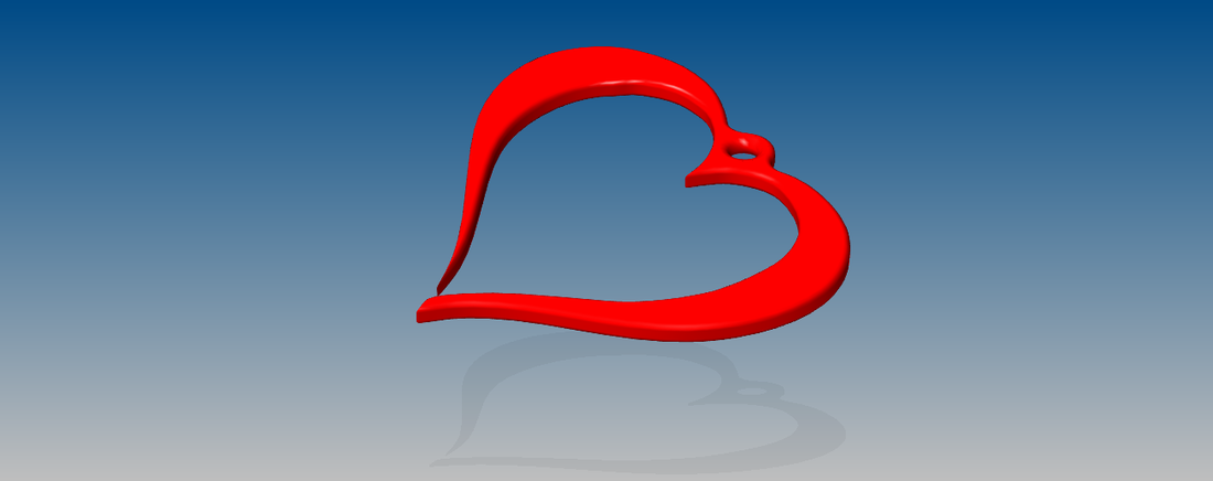 Pendant For Valentine's Day 3D Print 128798 Pendant For Valentine's Day 3D Print 128798