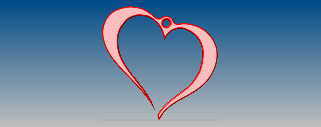 Pendant For Valentine's Day 3D Print 128799 Pendant For Valentine's Day 3D Print 128799