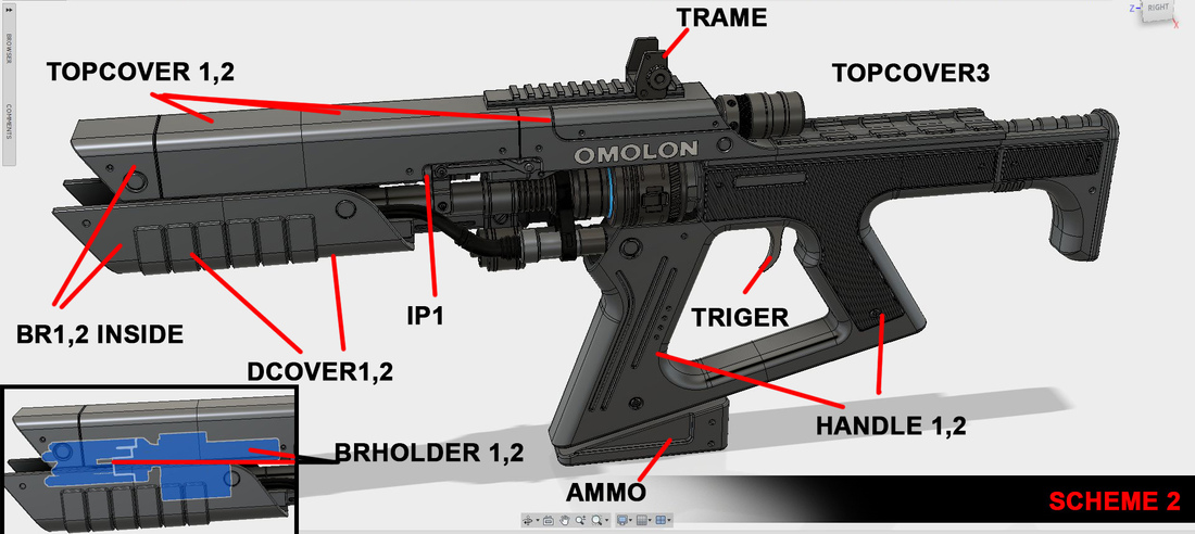 THESAN FR4 Legendary Fusion Rifle 3D Print 129607 THESAN FR4 Legendary Fusion Rifle 3D Print 129607