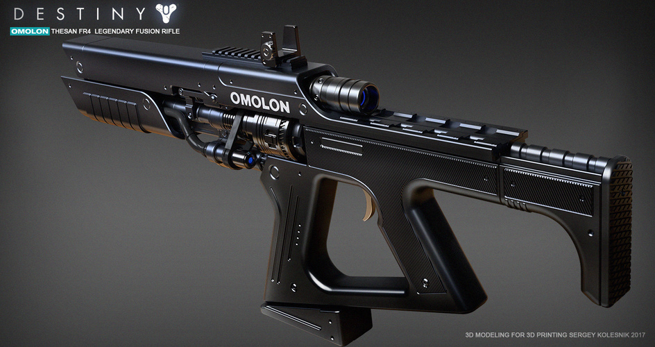 THESAN FR4 Legendary Fusion Rifle 3D Print 129608 THESAN FR4 Legendary Fusion Rifle 3D Print 129608