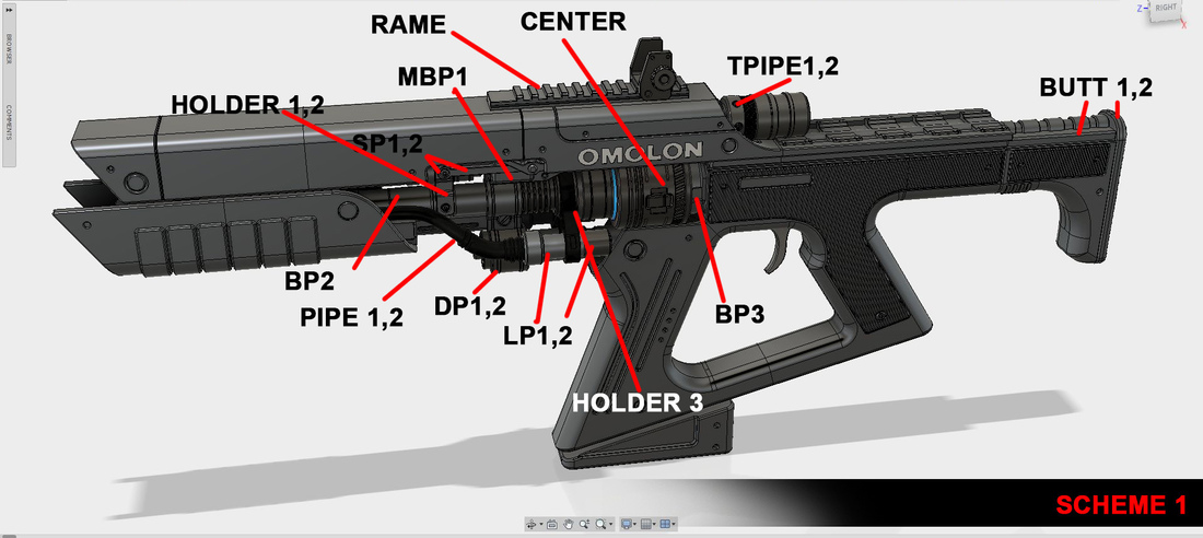 THESAN FR4 Legendary Fusion Rifle 3D Print 129611 THESAN FR4 Legendary Fusion Rifle 3D Print 129611