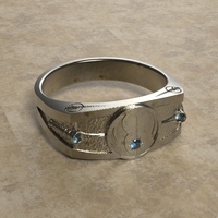 Small Jedi Ring 3D Printing 129868