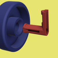 Small Dishwasher Wheel & Hub 3D Printing 130069