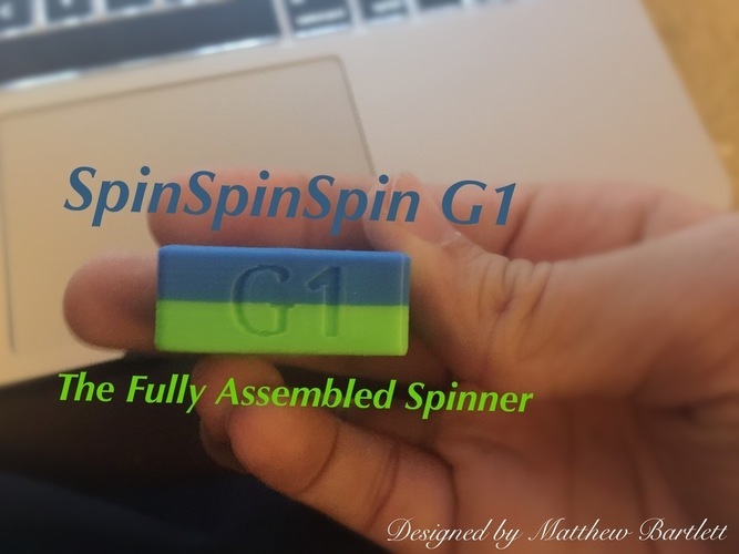 SpinSpinSpin, the BEARING-LESS Fidget Spinner 3D Print 130290