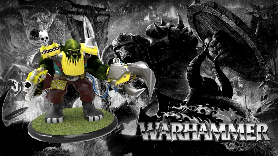 Ork Nobz with Power Claw - Warhammer 3D Print 130408