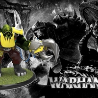Small Ork Nobz with Power Claw - Warhammer 3D Printing 130408