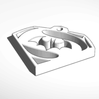 Small batman/superman keychain 3D Printing 130461
