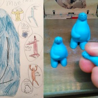 Small Moe - Kid drawing to 3D mini 3D Printing 131041