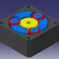 Small NEMA 23 Planetary gearbox reducer, 1:3.333 ratio 3D Printing 131254