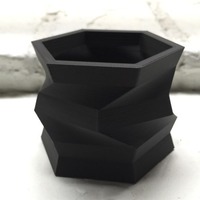 Small Twisted Hexagon Vessel 3D Printing 131695