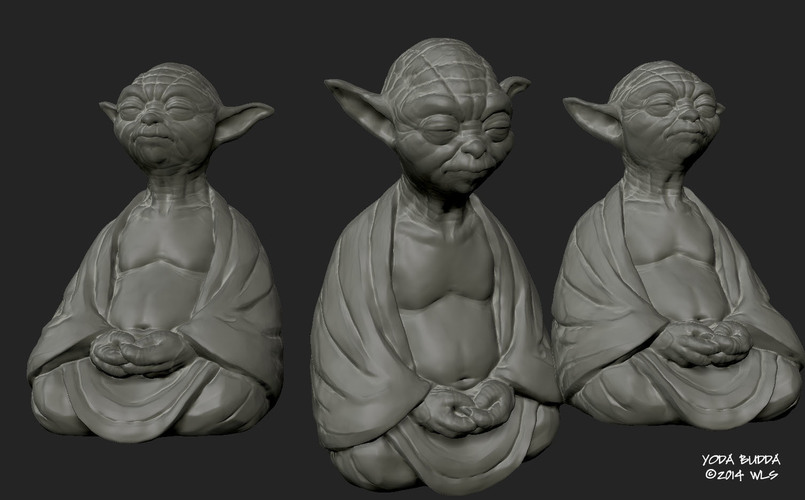 YodaBuddha 3D Print 13181 YodaBuddha 3D Print 13181