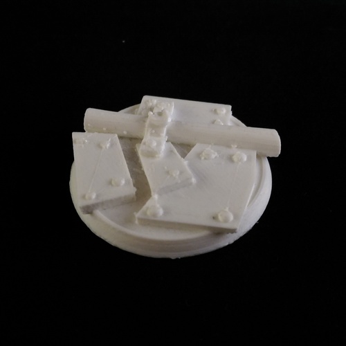 Scrap Metal figure base {Pack} 3D Print 13226