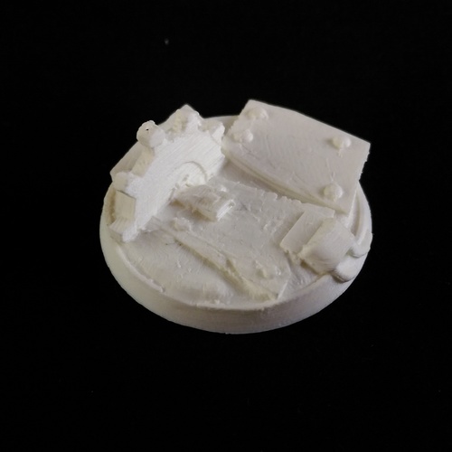 Scrap Metal figure base Rev 2 - 40mm 3D Print 13227