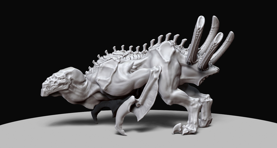Diablosaurus Hex - Demon Space Dinosaur from Planet Hell 3D Print 132278