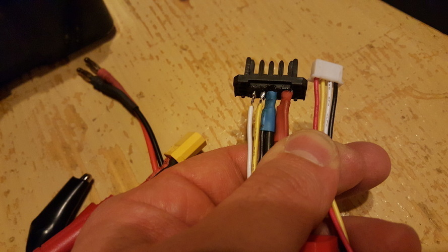 Parrot Bebop 2 Balancer Cable Charger Plug 3D Print 132301 Parrot Bebop 2 Balancer Cable Charger Plug 3D Print 132301